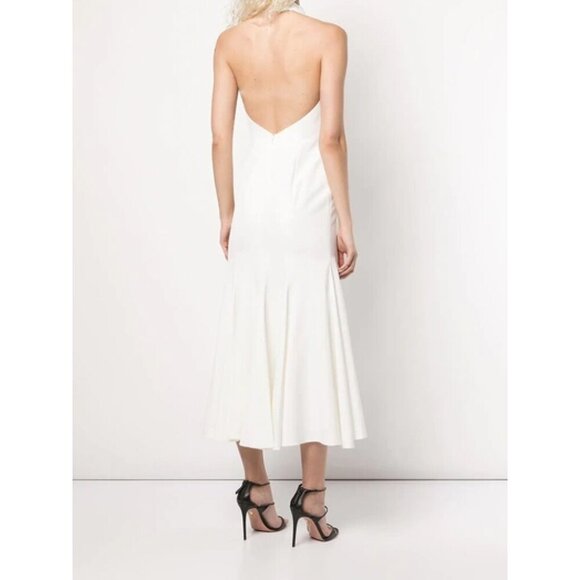 NWT MILLY Penelope Halter Neck Cady Dress  US 4 - Picture 4 of 15